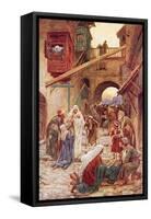 The People of Capernaum Bringing Jesus Many to Heal-William Brassey Hole-Framed Stretched Canvas