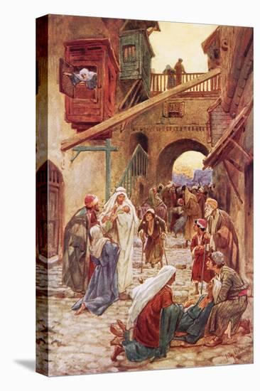 The People of Capernaum Bringing Jesus Many to Heal-William Brassey Hole-Stretched Canvas