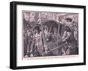 The People of Edinburgh Escorting the Duke of Hamilton to Holyrood Palace Ad 1706-Mary L. Gow-Framed Giclee Print