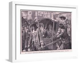 The People of Edinburgh Escorting the Duke of Hamilton to Holyrood Palace Ad 1706-Mary L. Gow-Framed Giclee Print