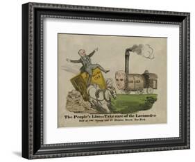 The people's line--Take care of the locomotive, 1840-American School-Framed Giclee Print