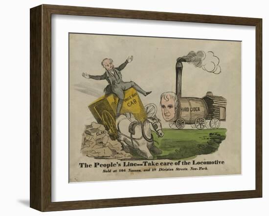 The people's line--Take care of the locomotive, 1840-American School-Framed Giclee Print