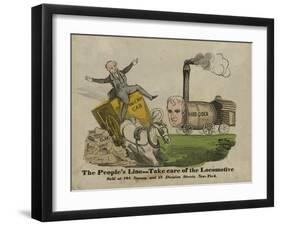 The people's line--Take care of the locomotive, 1840-American School-Framed Giclee Print