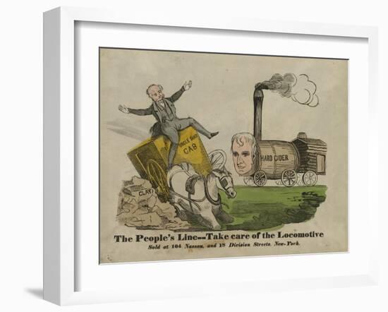 The people's line--Take care of the locomotive, 1840-American School-Framed Giclee Print