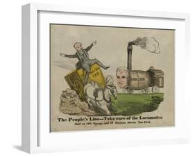 The people's line--Take care of the locomotive, 1840-American School-Framed Giclee Print