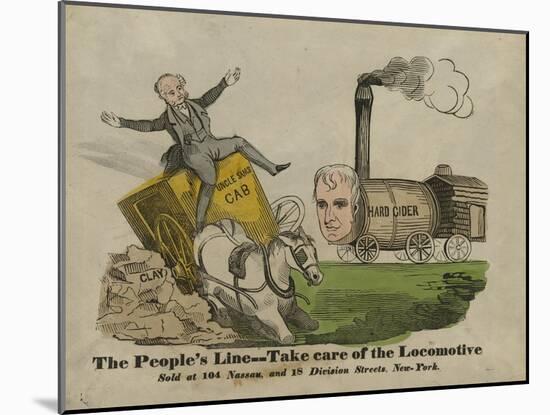 The people's line--Take care of the locomotive, 1840-American School-Mounted Giclee Print