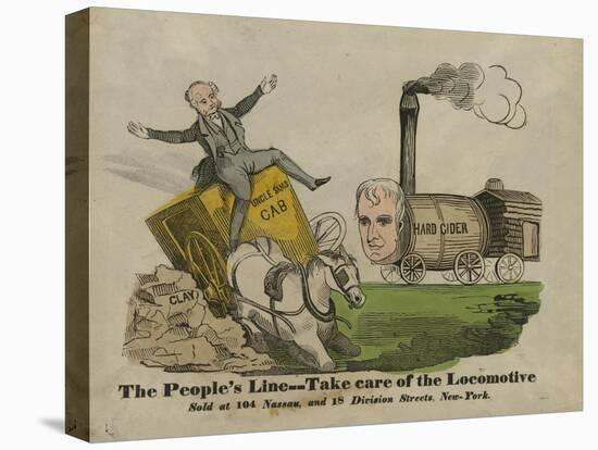 The people's line--Take care of the locomotive, 1840-American School-Stretched Canvas