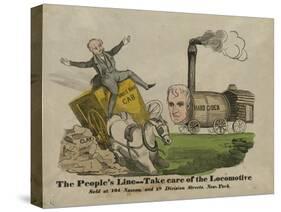 The people's line--Take care of the locomotive, 1840-American School-Stretched Canvas