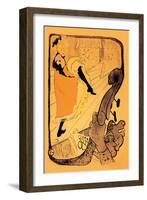 The Performance of Jane Avril-Henri de Toulouse-Lautrec-Framed Art Print