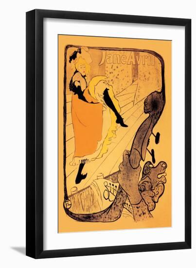 The Performance of Jane Avril-Henri de Toulouse-Lautrec-Framed Art Print