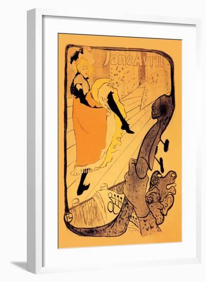 The Performance of Jane Avril-Henri de Toulouse-Lautrec-Framed Art Print