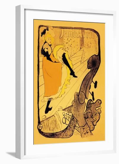 The Performance of Jane Avril-Henri de Toulouse-Lautrec-Framed Art Print