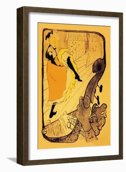 The Performance of Jane Avril-Henri de Toulouse-Lautrec-Framed Art Print