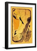 The Performance of Jane Avril-Henri de Toulouse-Lautrec-Framed Art Print