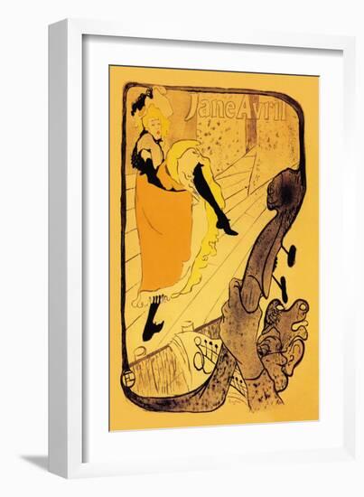 The Performance of Jane Avril-Henri de Toulouse-Lautrec-Framed Art Print