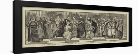 The Performance of The Agamemnon at Balliol College, Oxford, a Costume Group of the Players-null-Framed Giclee Print