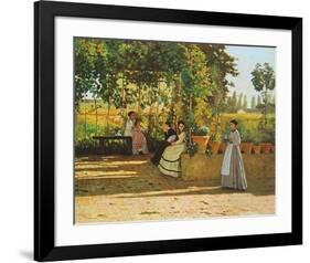 The Pergola, 1868 - Il Pergolato-Silvestro Lega-Framed Art Print