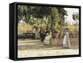 The Pergola, 1868-Silvestro Lega-Framed Stretched Canvas