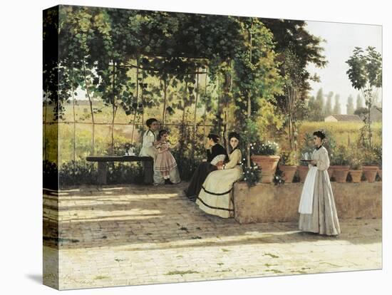 The Pergola, 1868-Silvestro Lega-Stretched Canvas