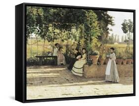 The Pergola, 1868-Silvestro Lega-Framed Stretched Canvas