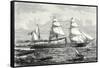 The 'Perière' Transatlantic Liner Launched in 1866-null-Framed Stretched Canvas