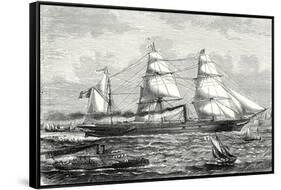 The 'Perière' Transatlantic Liner Launched in 1866-null-Framed Stretched Canvas