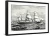 The 'Perière' Transatlantic Liner Launched in 1866-null-Framed Giclee Print