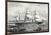 The 'Perière' Transatlantic Liner Launched in 1866-null-Framed Giclee Print