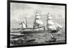 The 'Perière' Transatlantic Liner Launched in 1866-null-Framed Giclee Print