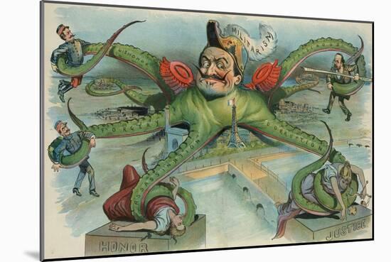 The Peril Of France-At The Mercy Of The Octopus-Louis Dalrymple-Mounted Premium Giclee Print