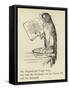 The Perpendicular Purple Polly-Edward Lear-Framed Stretched Canvas