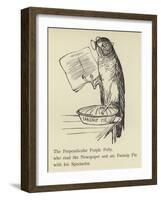 The Perpendicular Purple Polly-Edward Lear-Framed Giclee Print