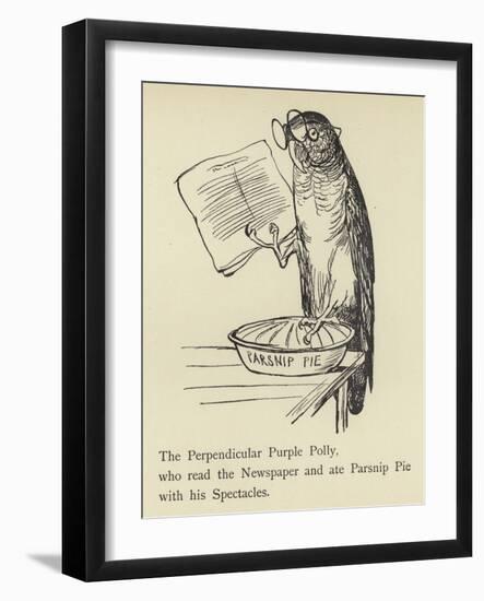 The Perpendicular Purple Polly-Edward Lear-Framed Giclee Print