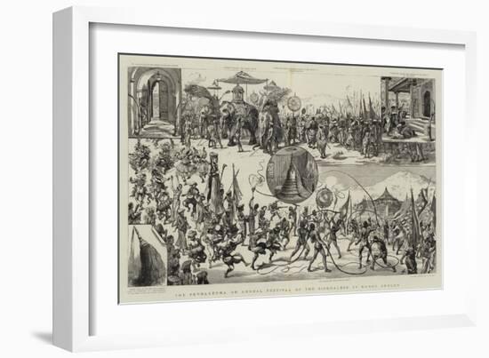 The Perraherra, or Annual Festival of the Singhalese at Kandy, Ceylon-null-Framed Giclee Print