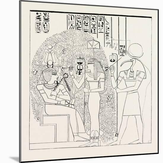 The Persea, (Relief from the Rameseum at Thebes) Egypt, 1879-null-Mounted Giclee Print