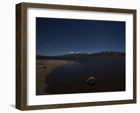 The Perseid Meteor Shower Streaks across the Sky Above Sajama National Park-Alex Saberi-Framed Premium Photographic Print