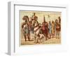 The Persian King Shapur I Using the Captured Roman Emperor Valerian as a Footstool, C260-null-Framed Giclee Print