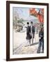 The Persian Shah Mozzafar Al-Din Shah Qajar in France, 1902-null-Framed Giclee Print