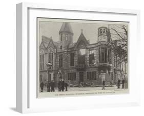 The Perth Municipal Buildings, Destroyed by Fire on 23 January-null-Framed Giclee Print