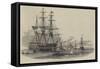 The Peru Emigrant-Ship Leaving Cork for Melbourne, Port Phillip-null-Framed Stretched Canvas