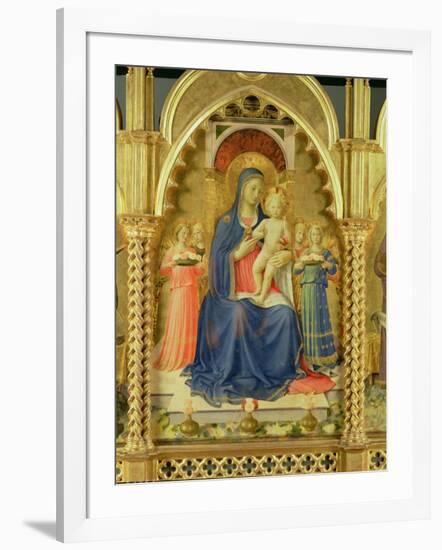 The Perugia Altarpiece, Central Panel Depicting the Madonna and Child-Fra Angelico-Framed Giclee Print