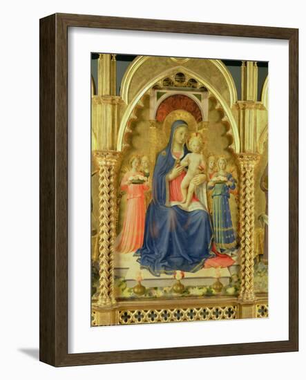 The Perugia Altarpiece, Central Panel Depicting the Madonna and Child-Fra Angelico-Framed Giclee Print