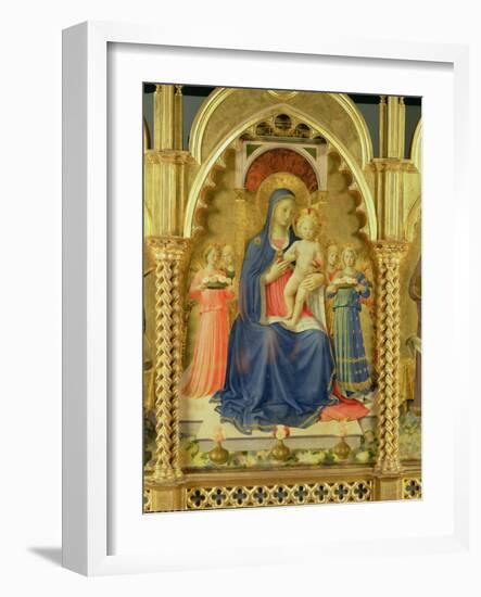 The Perugia Altarpiece, Central Panel Depicting the Madonna and Child-Fra Angelico-Framed Giclee Print