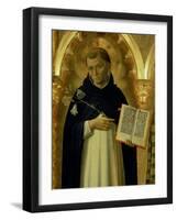 The Perugia Altarpiece, Side Panel Depicting St. Dominic, 1437 (Detail)-Fra Angelico-Framed Giclee Print