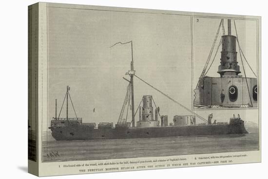 The Peruvian Monitor Huascar after the Action in Which She Was Captured-null-Stretched Canvas