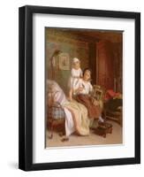 The Pet Bird-Andre Henri Dargelas-Framed Premium Giclee Print