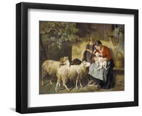 The Pet Lamb-Adolph Eberle-Framed Giclee Print