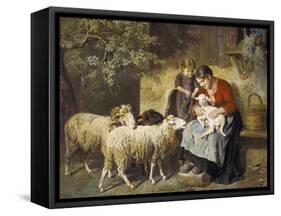 The Pet Lamb-Adolph Eberle-Framed Stretched Canvas