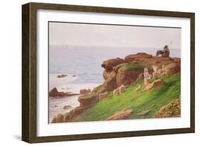 The Pet Lamb-J. Hardwicke Lewis-Framed Giclee Print