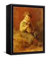 The Pet Rabbit-Felix Schlesinger-Framed Stretched Canvas